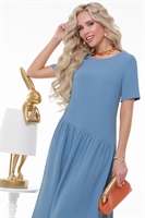 Платье с асимметричным воланом - П-4062-0032-06